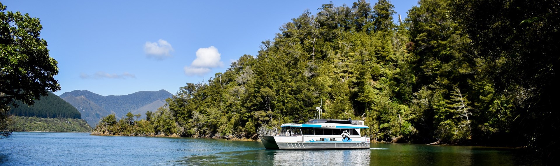 The Pelorus Mail Boat exploring the bays of Pelorus Sound/Te Hoiere.